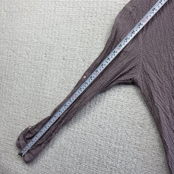 The Kooples Sport Red gingham Plaid Classic Button Up Long sleeve Shirt Men S - Picture 10 of 15